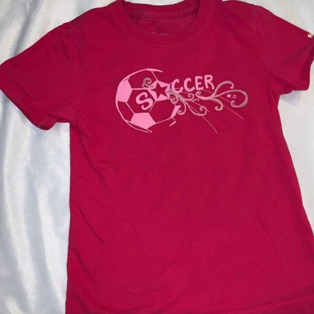 Reebok Size XS Girls Pink Soccer Shirt